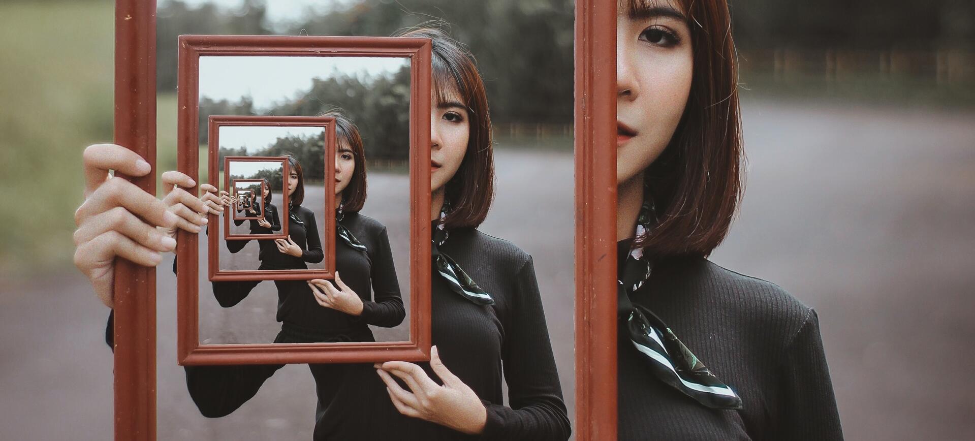 woman in mirror - mind behind mind